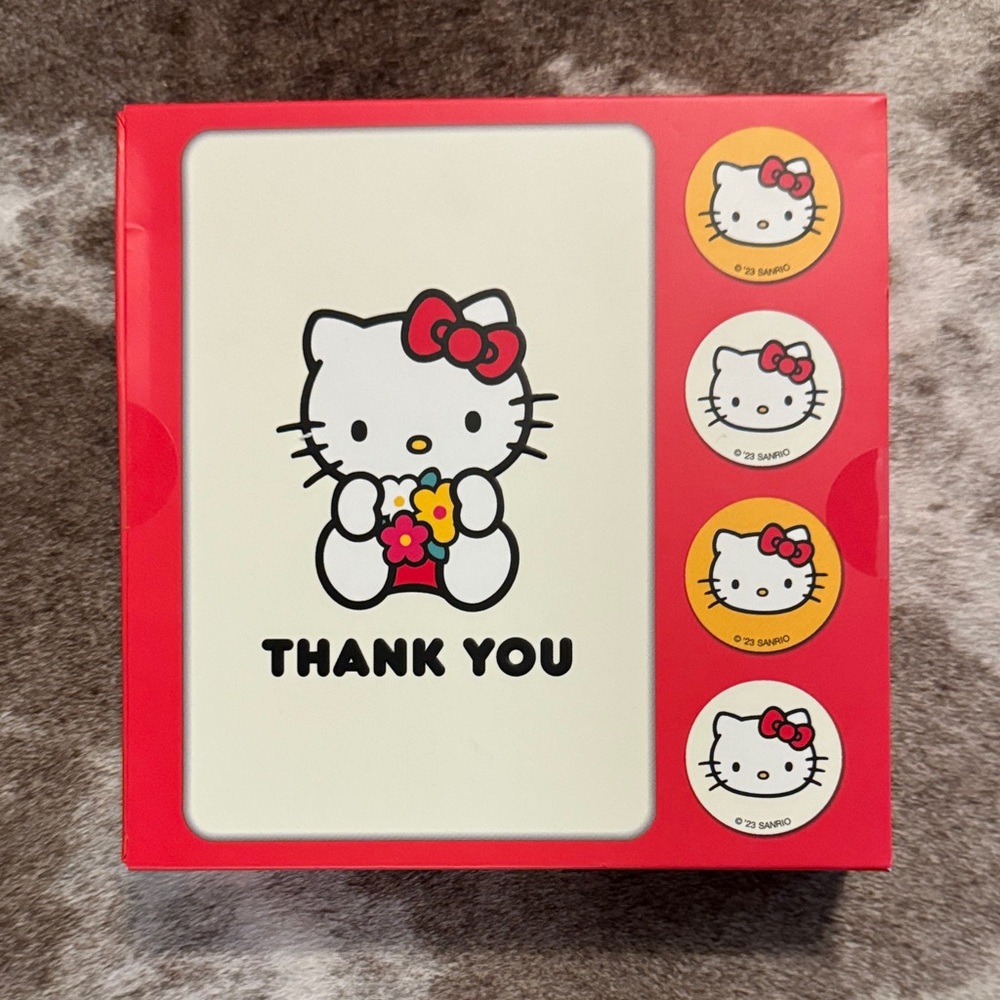 Sanrio Hello Kitty Red and Yellow Thank You Card Set